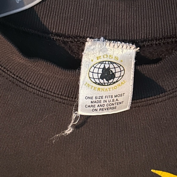 Ross International Garfield Black Vintage Crew Neck Sweatshirt, Size L - Picture 3 of 5